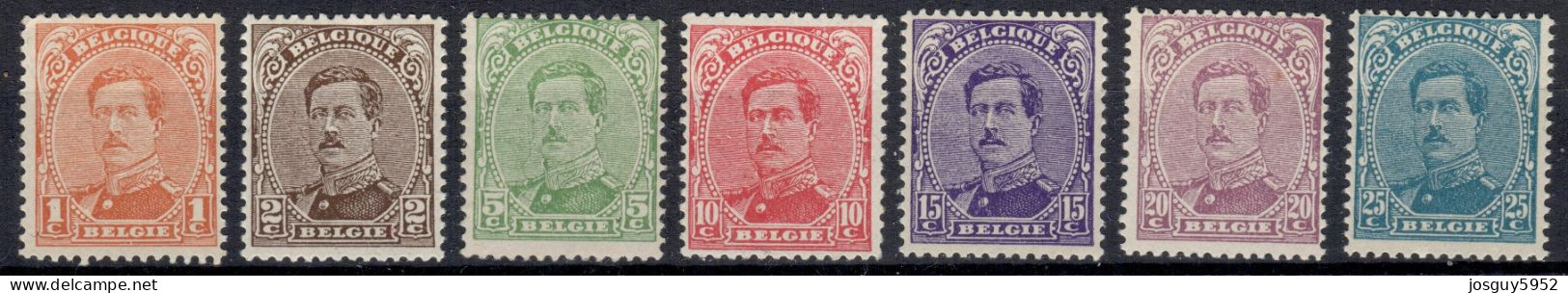 BELGIE 1915 - ALBERT I - N° 135 TOT 141 - MNH** - 1915-1920 Albert I.