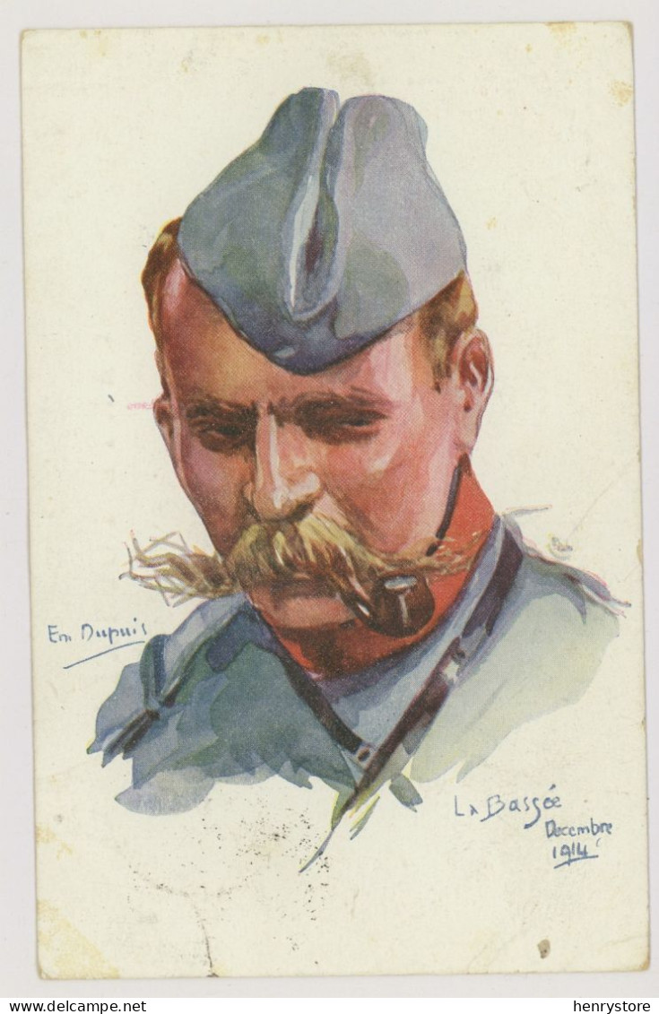 Illustrateur, Emile Dupuis : Nos Poilus N°1 - Voyagée Via Postes Militaires Belges, 1917 - Guerre 14-18 (F7300) - Dupuis, Emile