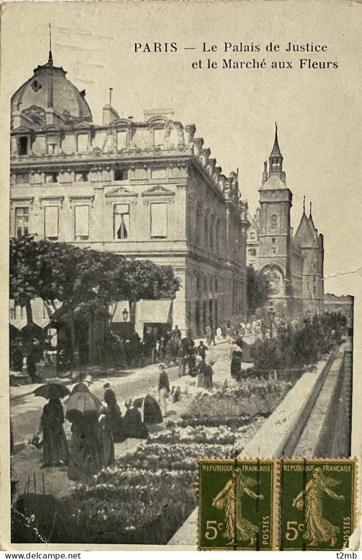 CPA PARIS. Le Palais De Justice Et Le Marché Aux Fleurs - Altri Monumenti, Edifici