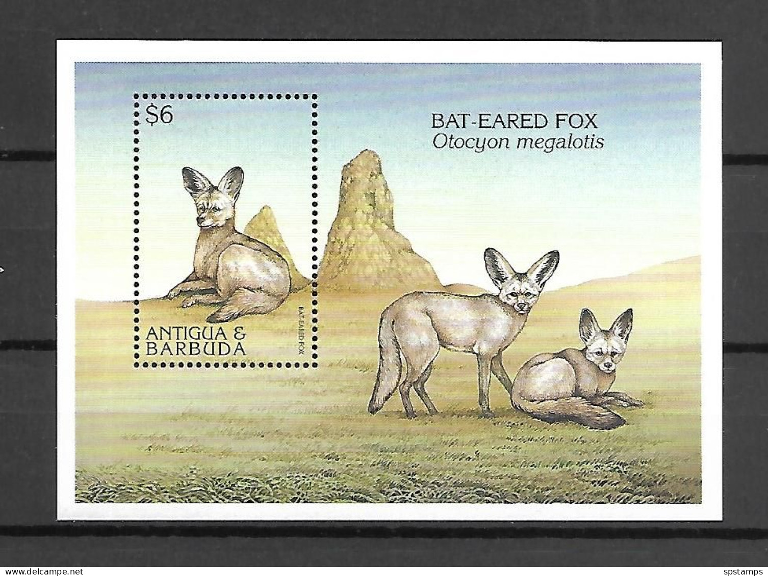 Antigua & Barbuda 1997 Animals - Endangered Species - Fox MS #3 MNH - Sonstige & Ohne Zuordnung