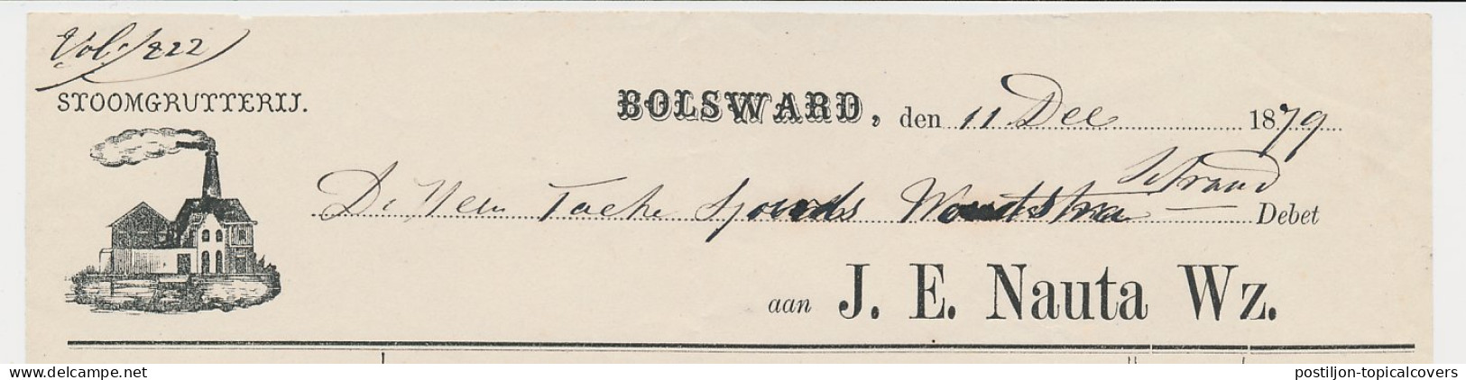 Nota Bolsward 1879 - Stoomgrutterij - Netherlands