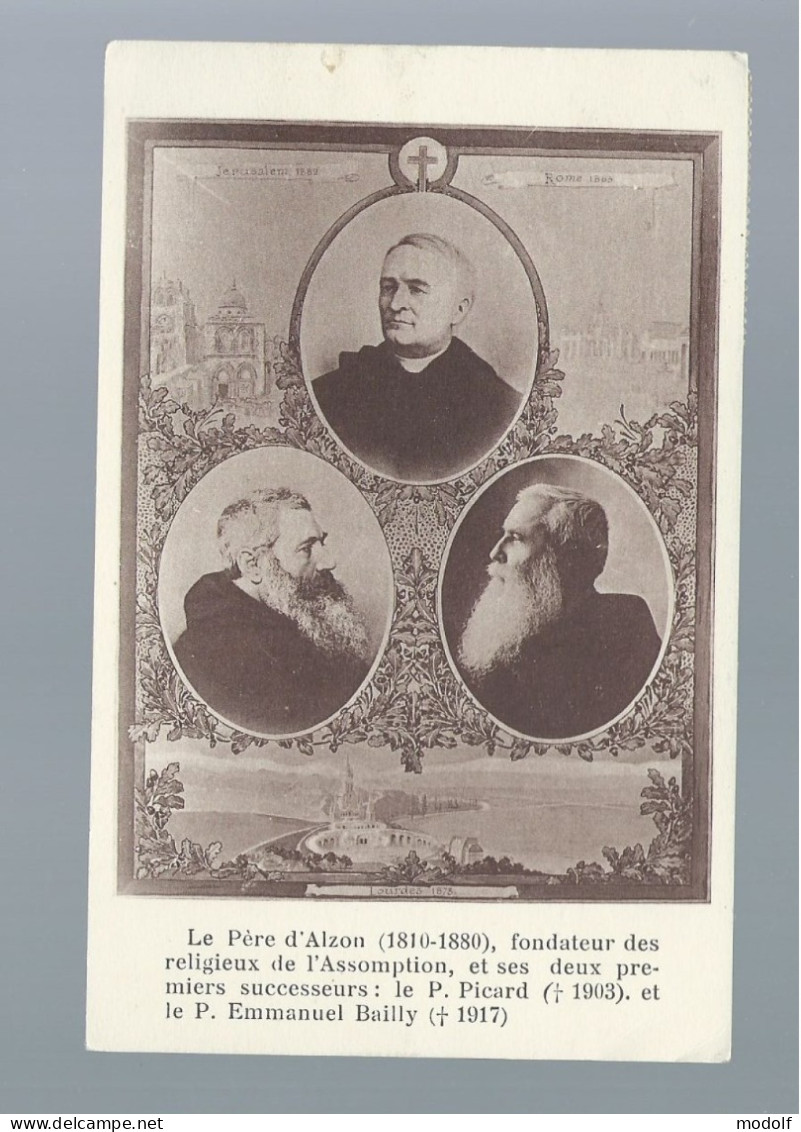 CPA - Religions - Le Père D'Alzon, Fondateur Des Religieux De L'Assomption, Et Ses Deux Premiers Successeurs - 1957 - Sonstige & Ohne Zuordnung