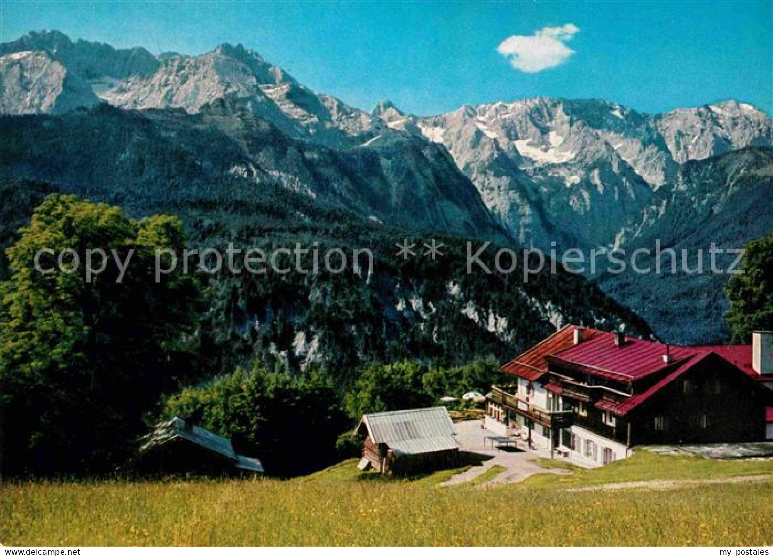 72783386 Garmisch-Partenkirchen Berggasthof Eckbauer Alpenpanorama Garmisch-Part - Garmisch-Partenkirchen