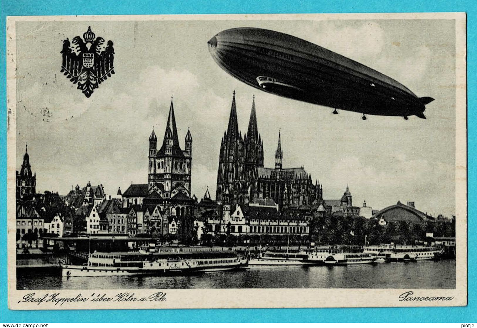 * Köln - Koeln - Cologne (Nordrhein Westfalen - Deutschland) * (Verlag H. Worringen) Graf Zeppelin, Bateau, Zeplin - Koeln