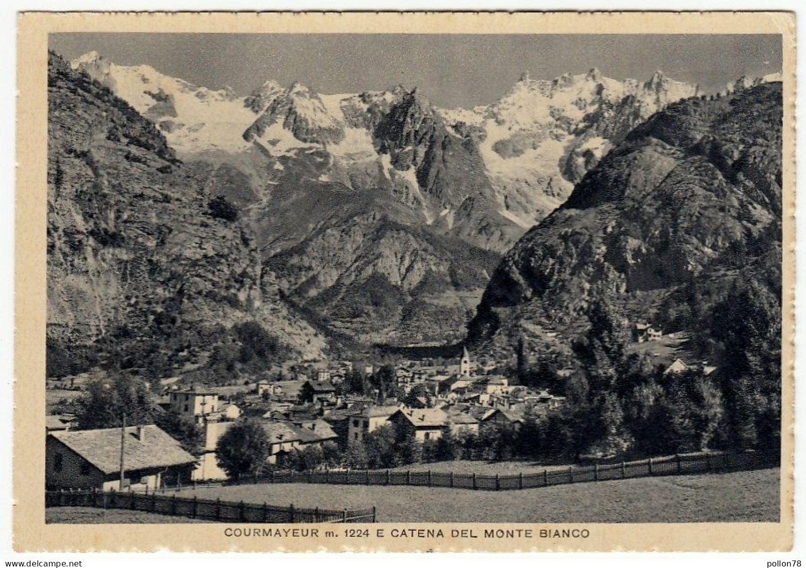 COURMAYEUR E CATENA DEL MONTE BIANCO - AOSTA - 1941 - Storia Postale - Vedi Retro - Aosta