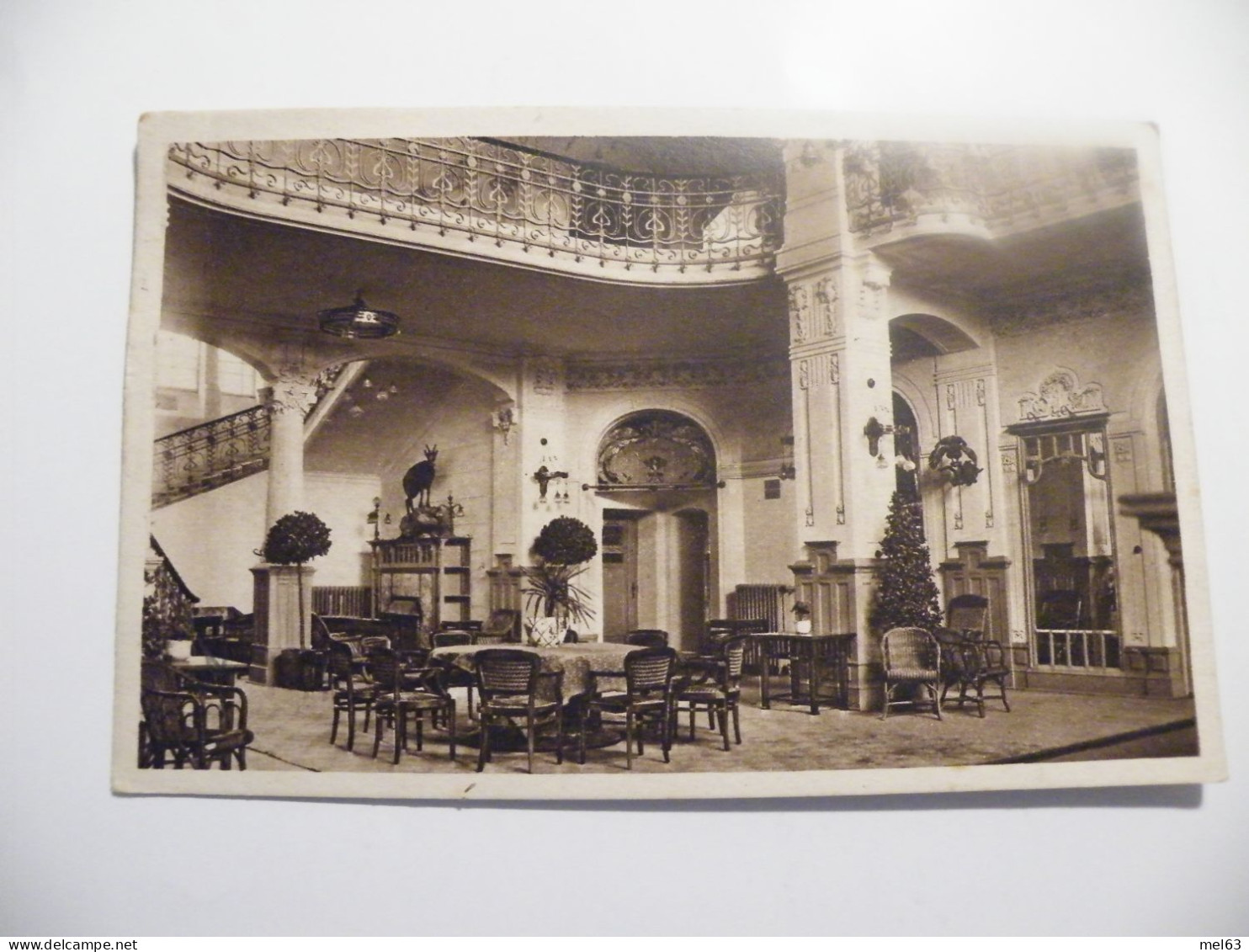 A548 .CPA. SLOVAQUIE. Vysoké Tatry.Vestibul Grandhotelu Praha. .beau Plan . écrite & Voyagée 1924 - Slowakije