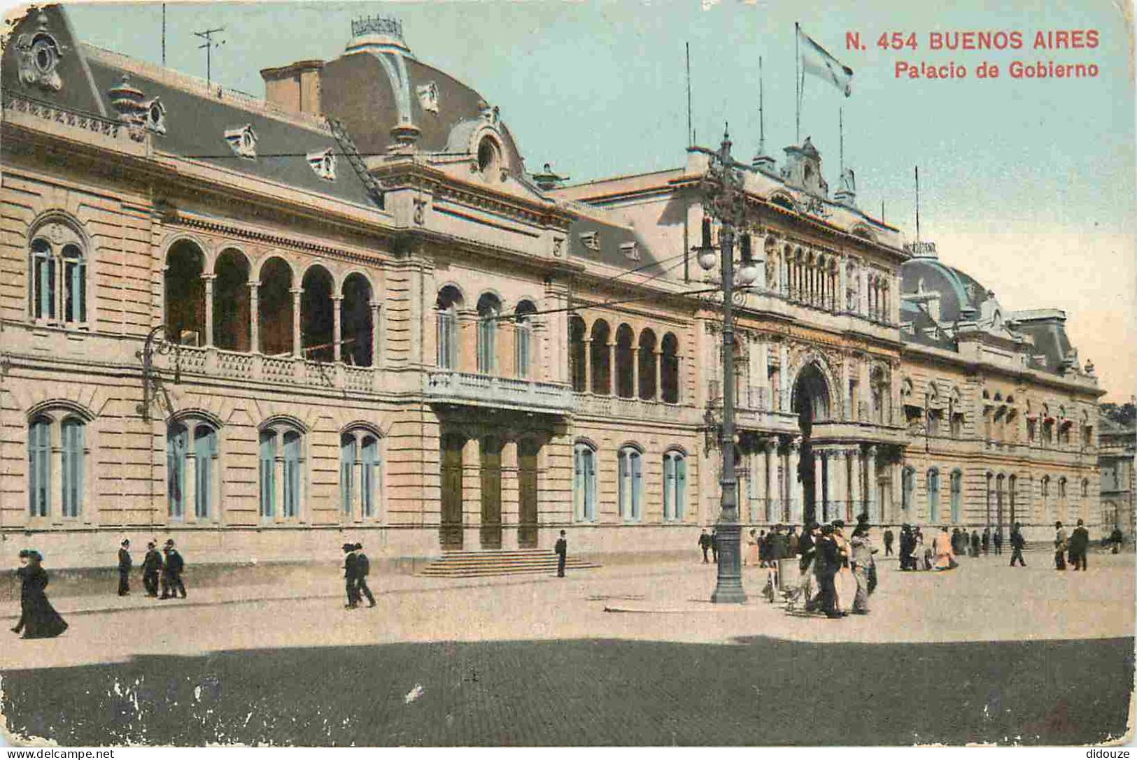 Argentine - Buenos Aires - Palacio De Gobierno - Animée - Colorisée - Argentina - CPA - Etat Carte Qui Se Décole - Voir  - Argentinië