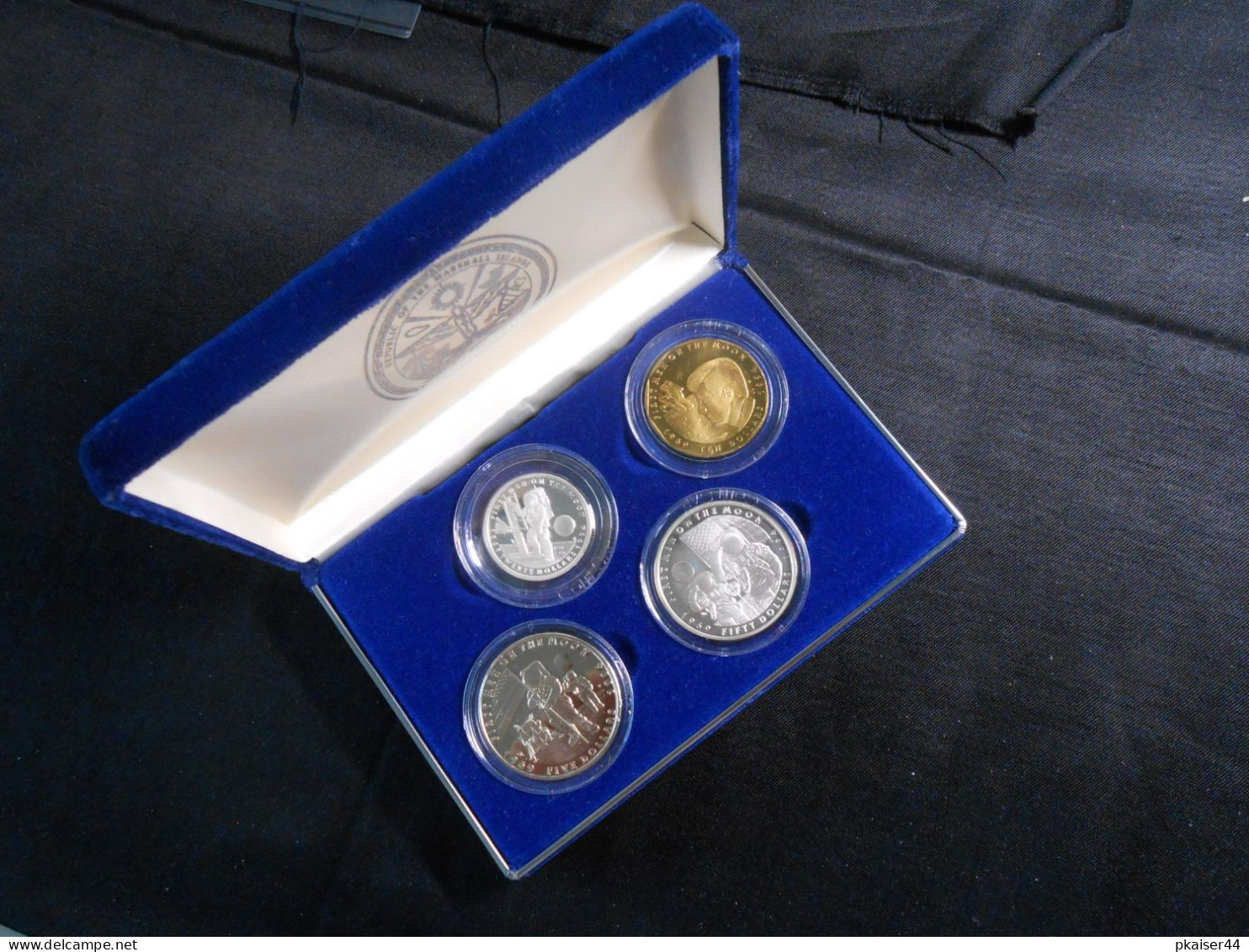 Marshallinseln  1994  First Men On The Moon  Münz-Set  Silber/Bronze/Messing  Proof - Ric - Marshall