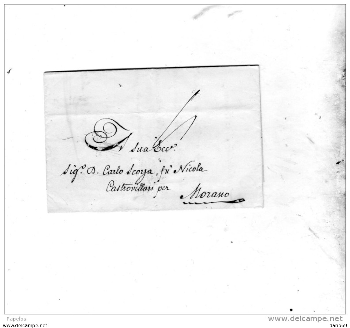 1853 LETTERA  DA NAPOLI X MARANO - ...-1850 Préphilatélie