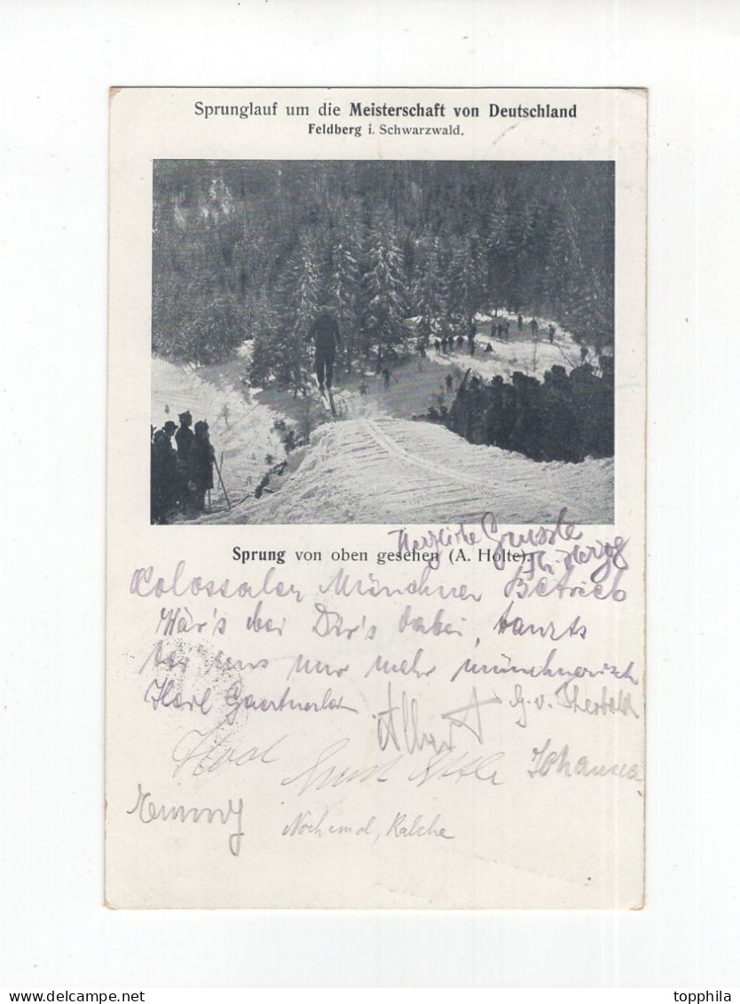 1904 Dt. Reich Seltene Photokarte Skispringen Dt. Meisterschaft  ( Sprunglauf ) 1904 Feldberg Fahl - Feldberg