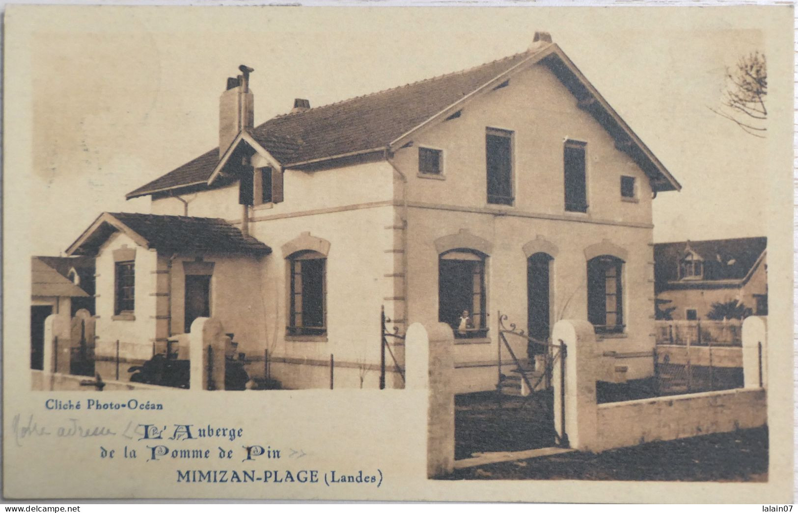 C. P. A. : 40 : MIMIZAN PLAGE : L'Auberge De La Pomme De Pin, Timbre En 1931, Cliché Photo-Océan - Mimizan Plage