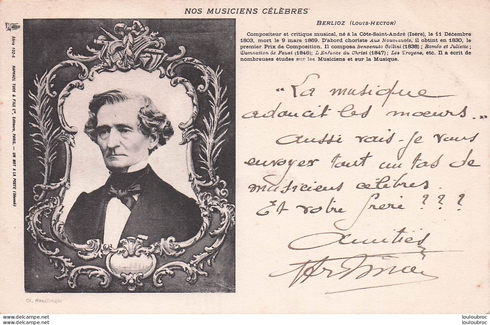 NOS MUSICIENS CELEBRES  BERLIOZ LOUIS HECTOR - Musik Und Musikanten