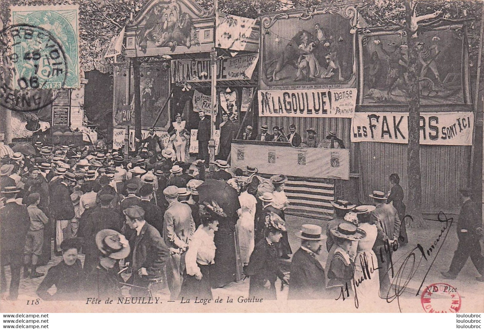 FETE DE NEUILLY SUR SEINE LA LOGE DE LA GOULUE LOUISE WEBER DANSEUSE DE CANCAN - Neuilly Sur Seine