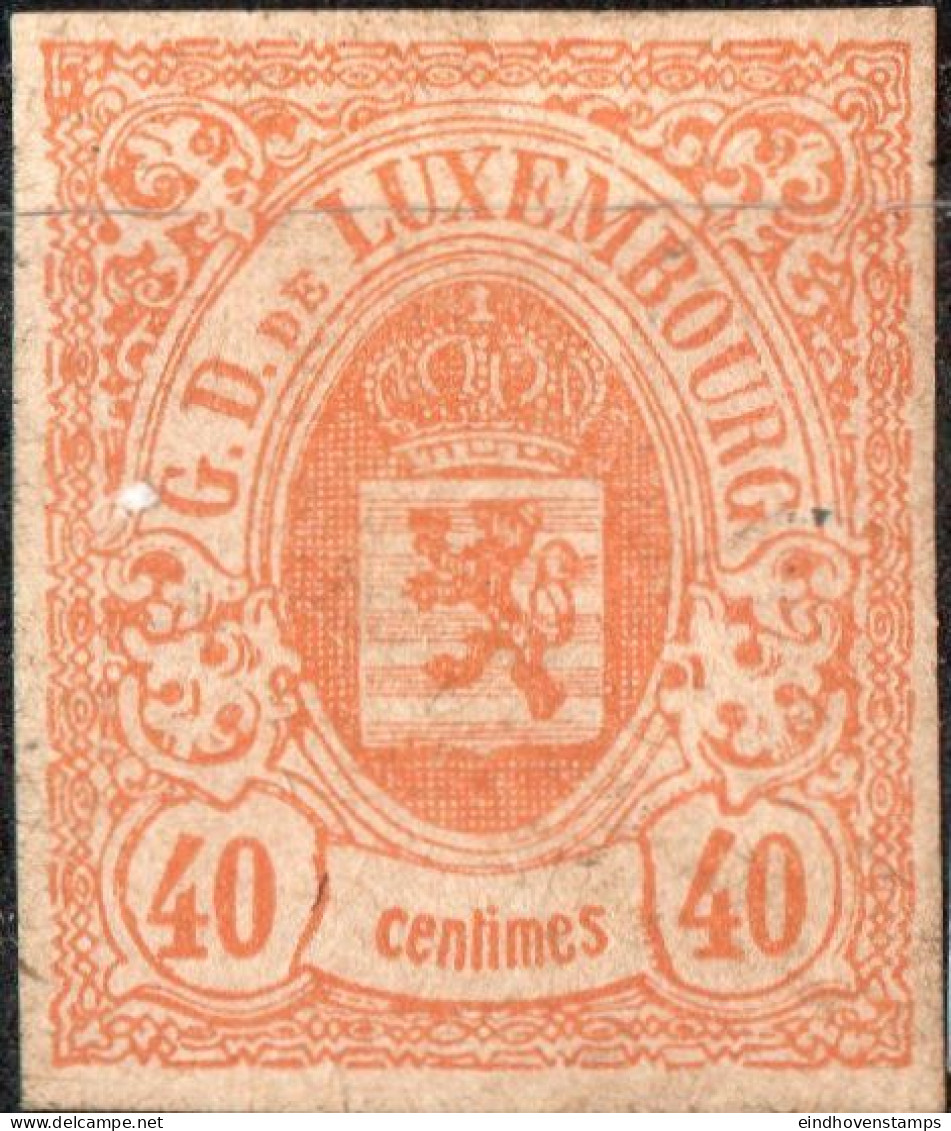 Luxemburg 1859 40 C Fake - 1859-1880 Coat Of Arms