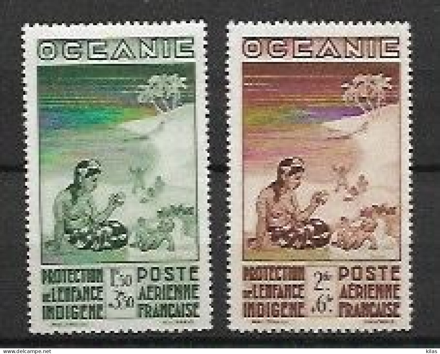 OCEANIE 1942 Protection De L'Enfance Indigène & Quinzaine Impériale (PEIQI) MNH - 1942 Protection De L'Enfance Indigène & Quinzaine Impériale (PEIQI)