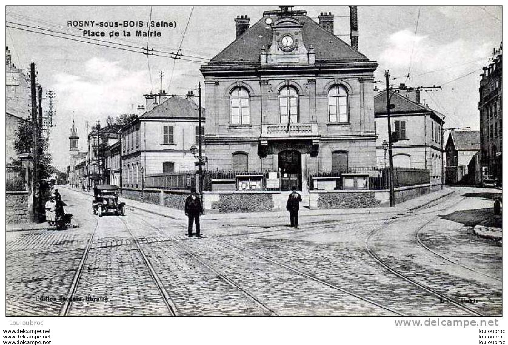 93 ROSNY SOUS BOIS PLACE DE LA MAIRIE VOYAGEE 1929 TIMBRE TUBERCULOSE - Rosny Sous Bois