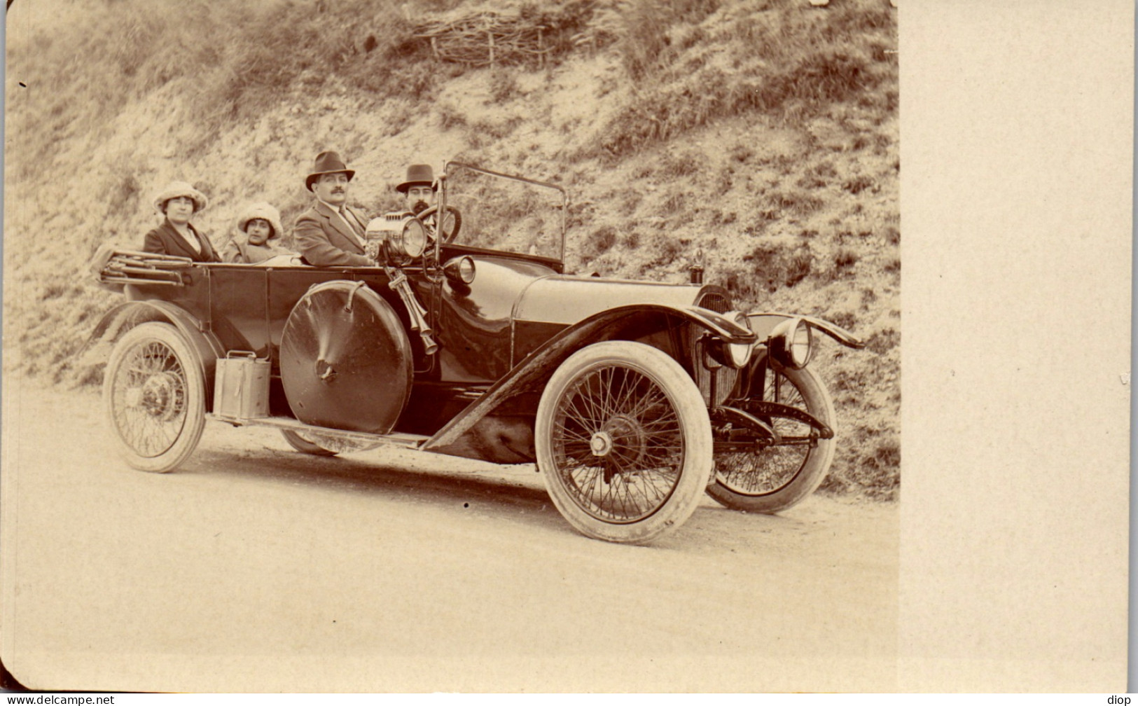 CP Carte Photo D&#039;&eacute;poque Photographie Vintage Automobile Cabriolet Charles Boissi - Automobiles