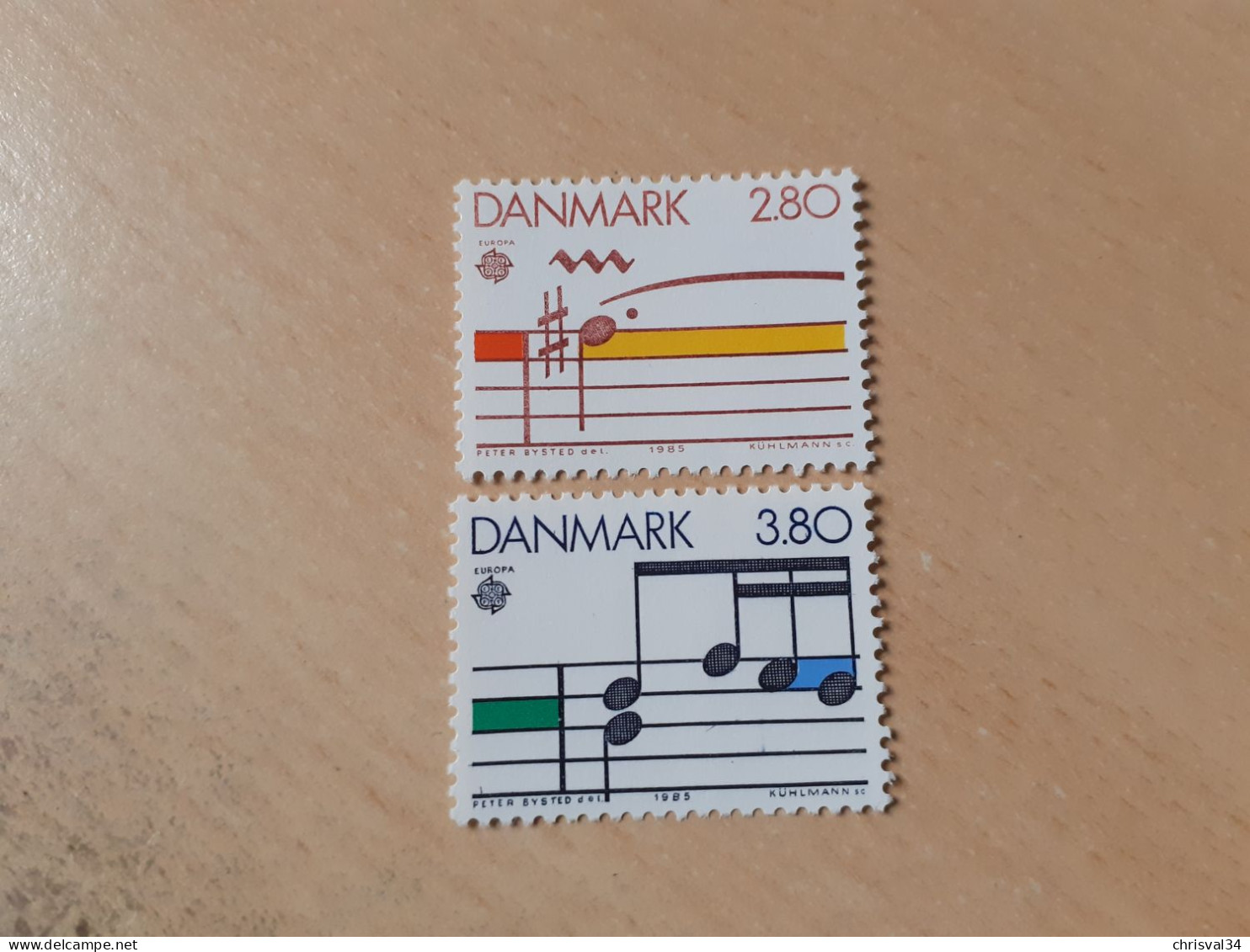 TIMBRES   DANEMARK   EUROPA   1985   N  839  /  840   NEUFS   LUXE** - 1985