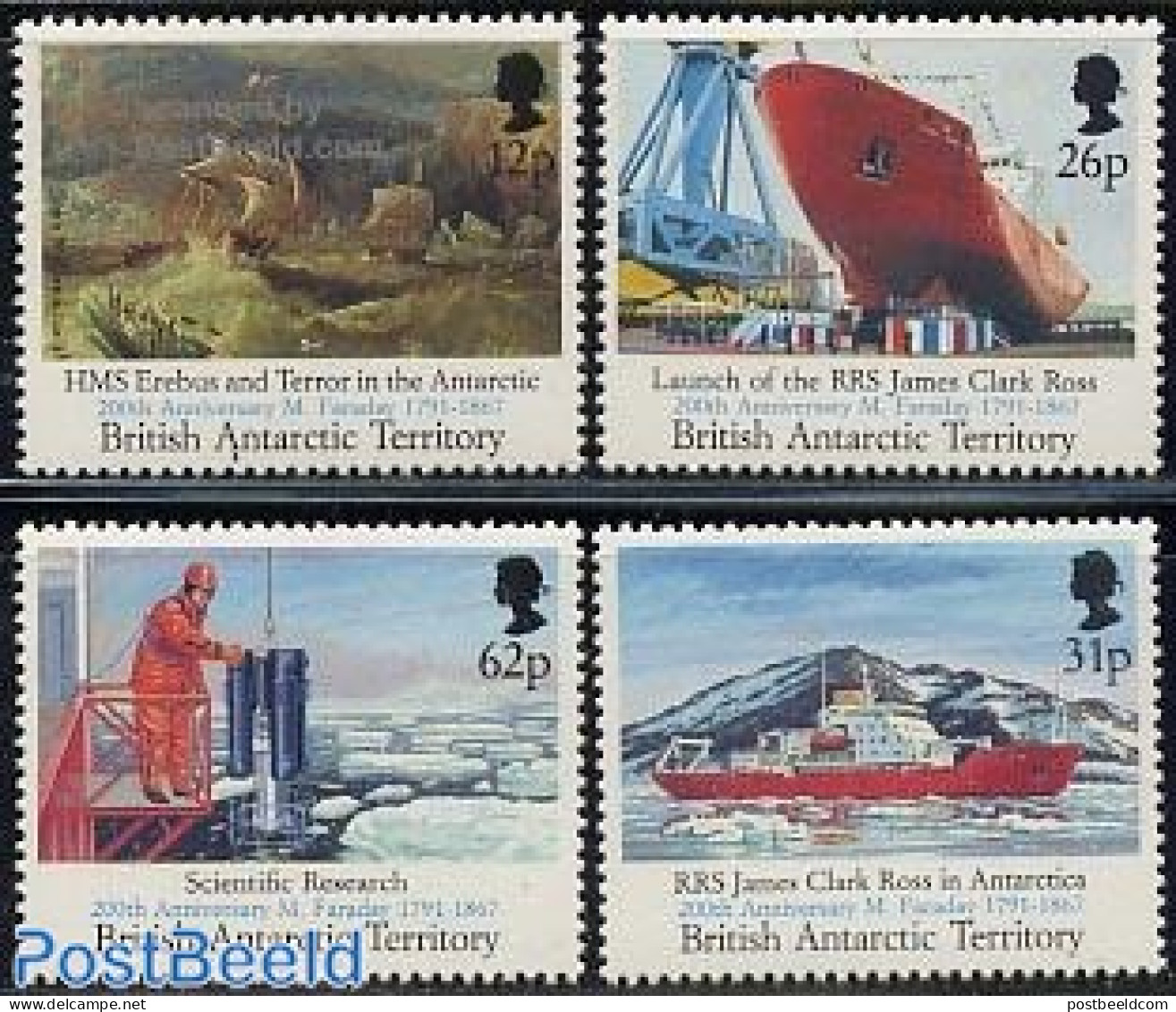 British Antarctica 1991 M. Faraday 4v, Mint NH, Science - Transport - The Arctic & Antarctica - Ships And Boats - Art .. - Schiffe