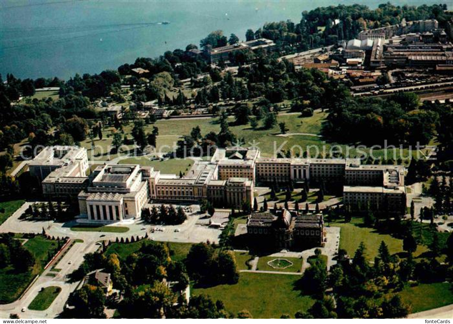 12721957 Geneve GE Fliegeraufnahme Le Palais Des Nations Geneve - Sonstige & Ohne Zuordnung