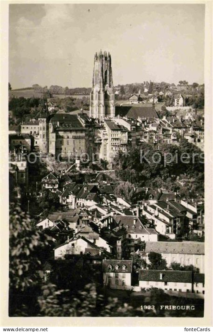 12719849 Fribourg FR Stadtbild Mit Kirche Fribourg FR - Autres & Non Classés