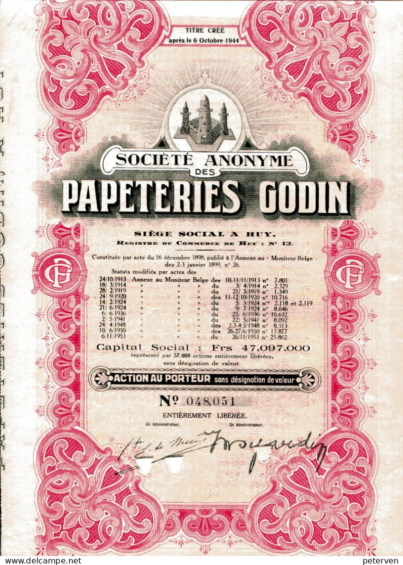 PAPETERIES GODIN (Huy) - Industry