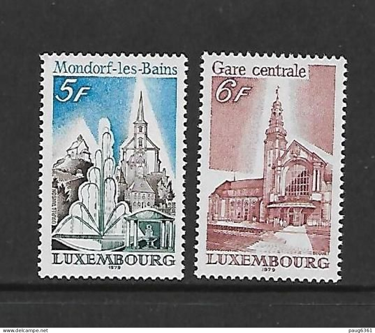 LUXEMBOURG 1979 TRAINS-GARES YVERT N°935/936 NEUF MNH** - Trains