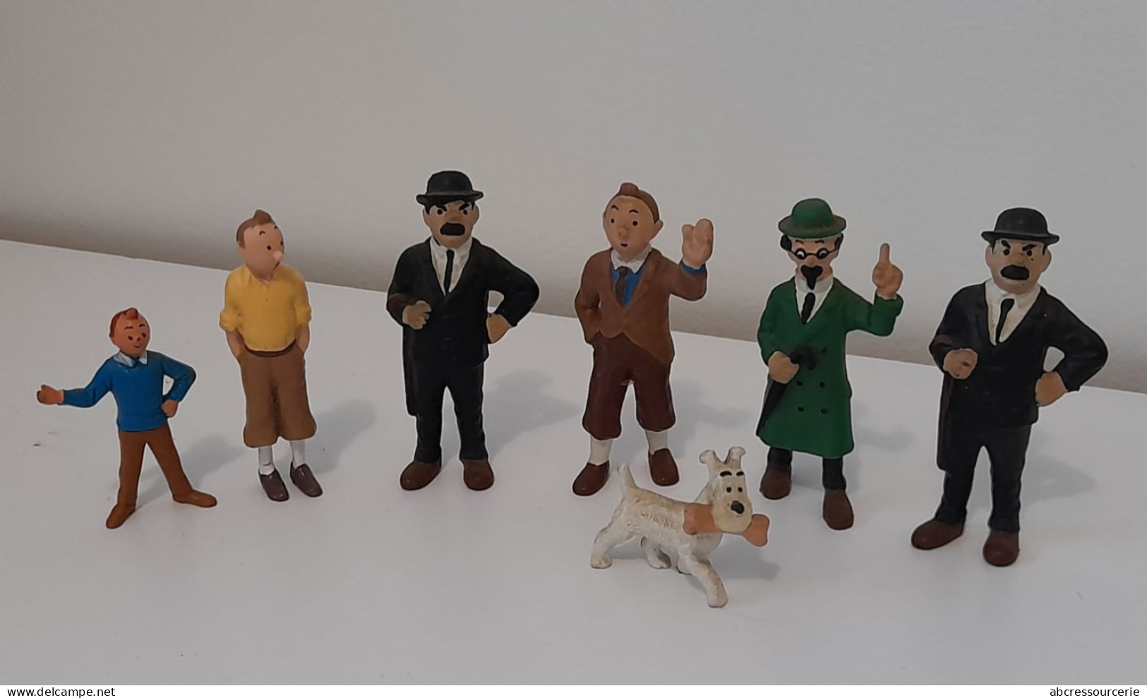 Lot De 7 Figurines Tintin Et Milou Tournesol Dupont Bully Bullyland Esso Et Lu - Tintin