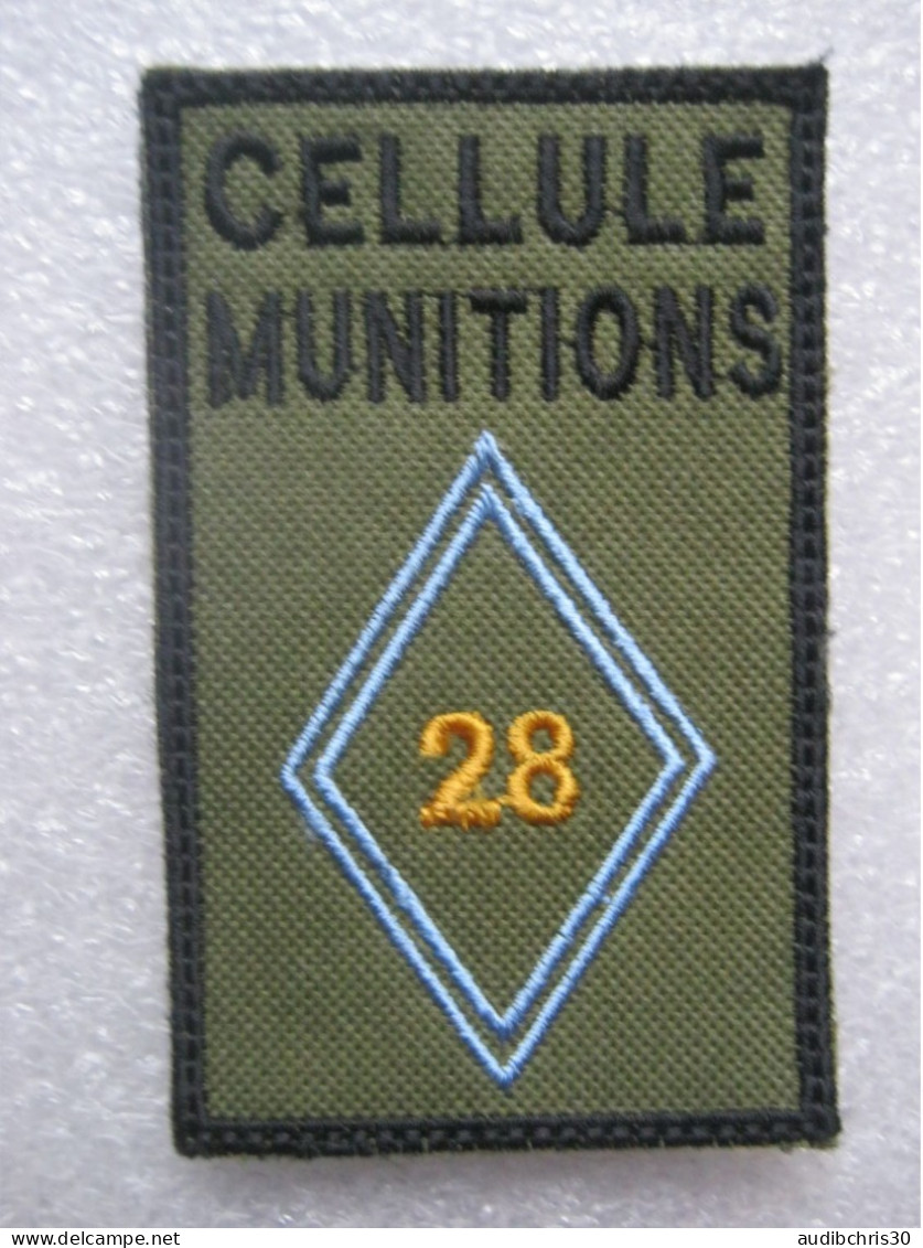 ECUSSON DE BRAS CELLULE MUNITIONS 28° ??  SUR SCRATCH 100MM X 65MM - Army