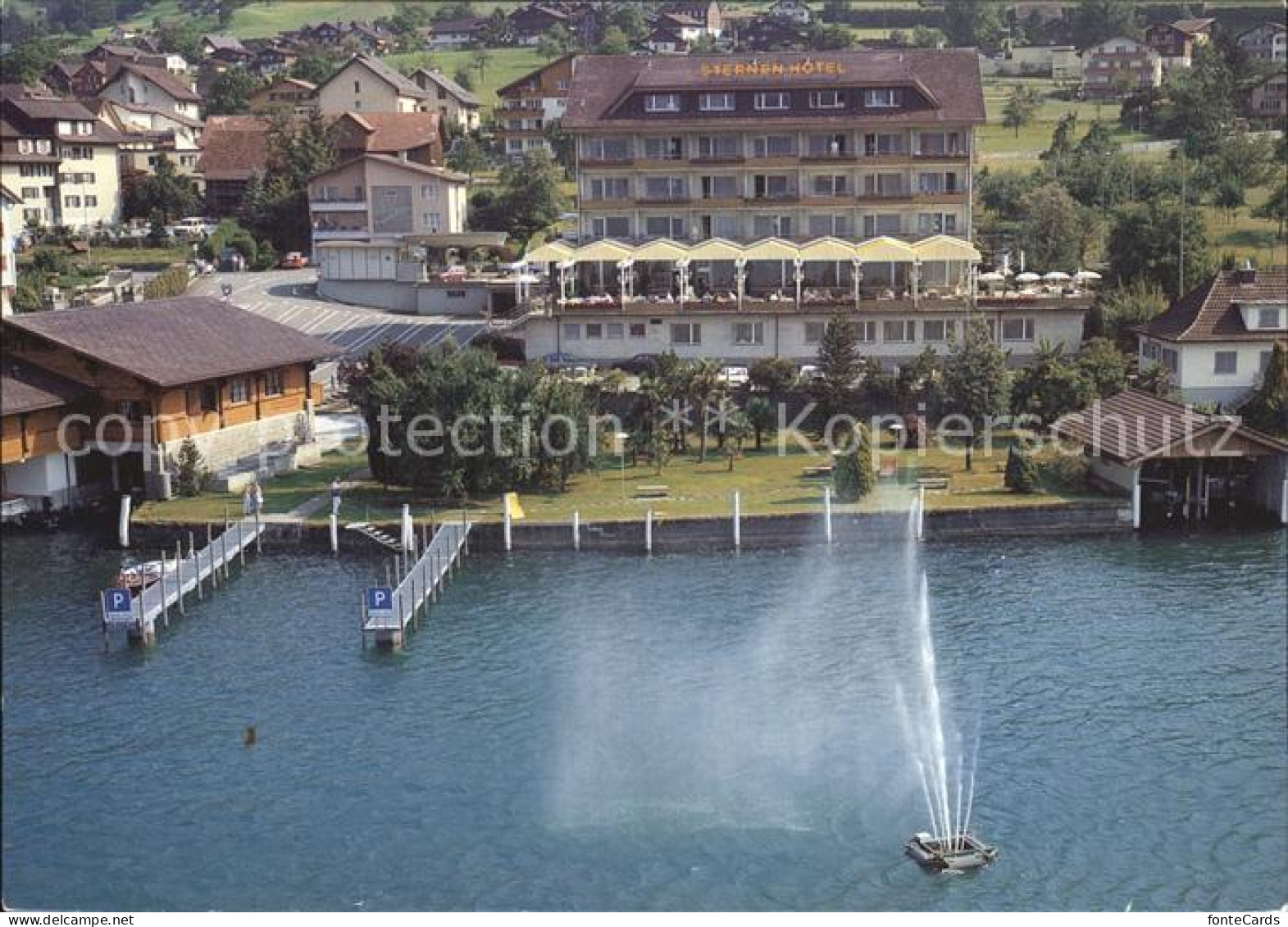 12566047 Beckenried Sternen Hotel Am See Fliegeraufnahme Beckenried - Sonstige & Ohne Zuordnung