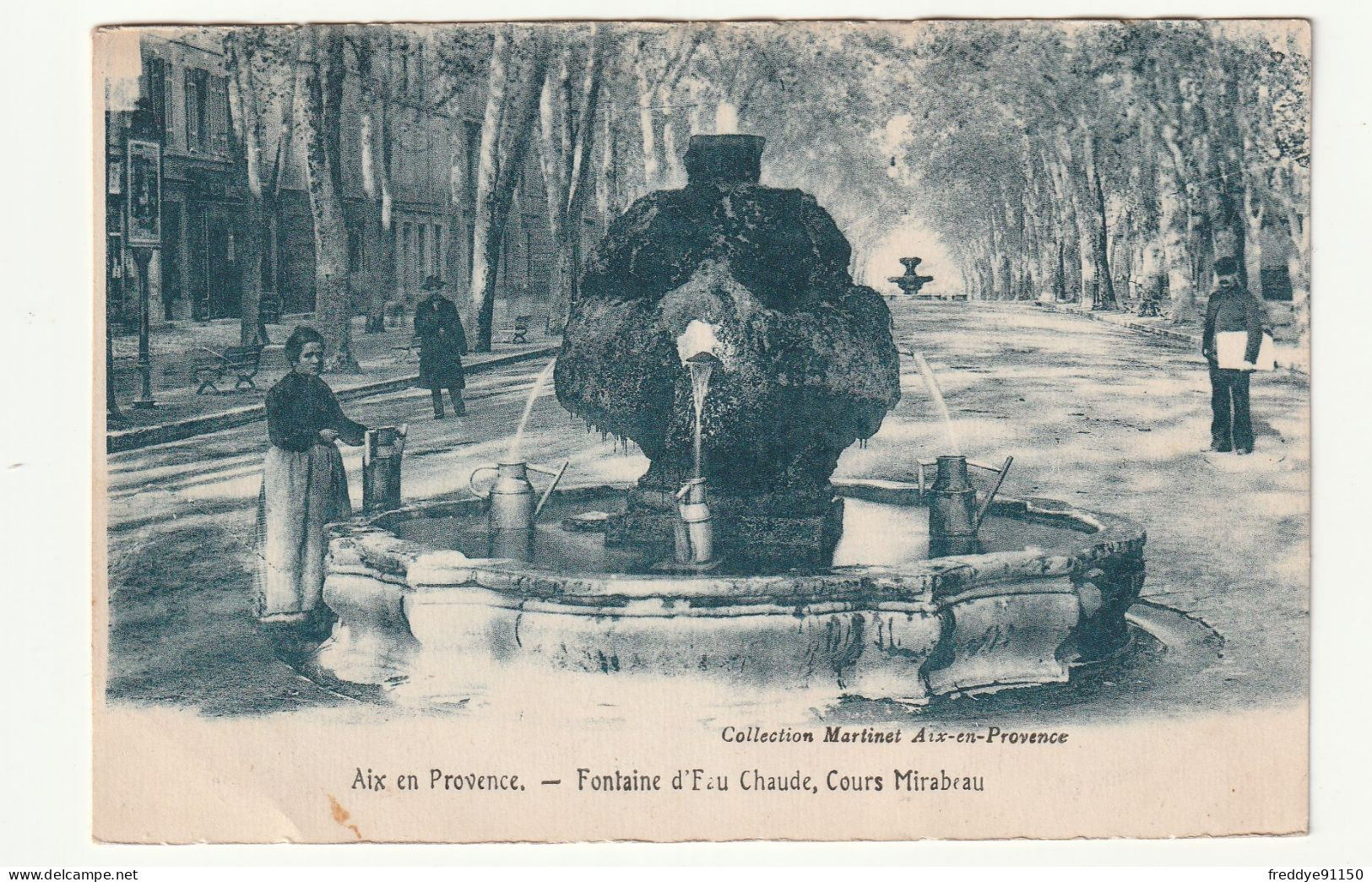 13 . Aix En Provence . Fontaine D'eau Chaude Cours  Mirabeau . 1925 - Aix En Provence