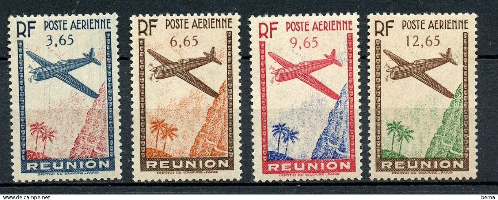 REUNION POSTE AERIENNE 2/5 LUXE NEUF SANS CHARNIERE - Poste Aérienne