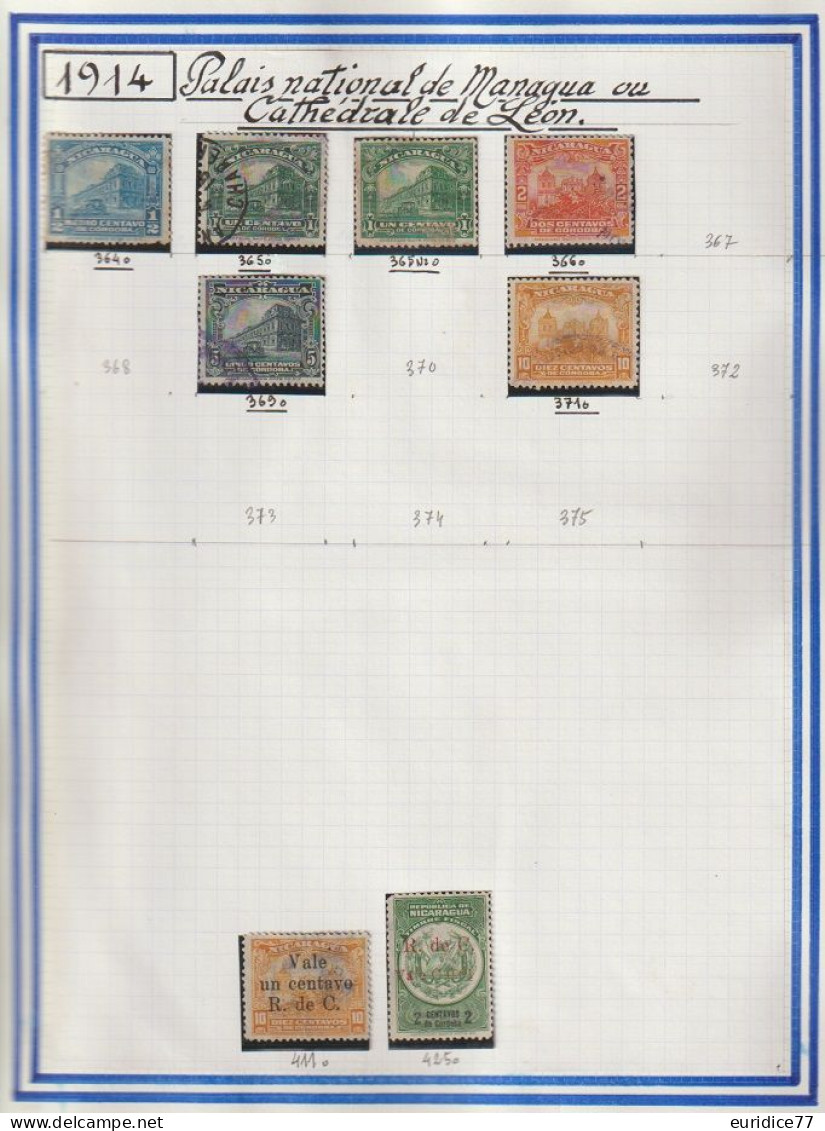 Coleccion de sellos Nicaragua 1869-1990 - Muy allto valor en catalogo