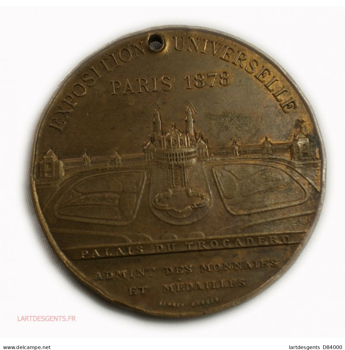 Médaille Exposition Universelle Paris 1878 Par Oudiné, A. Dubois - Monarchia / Nobiltà