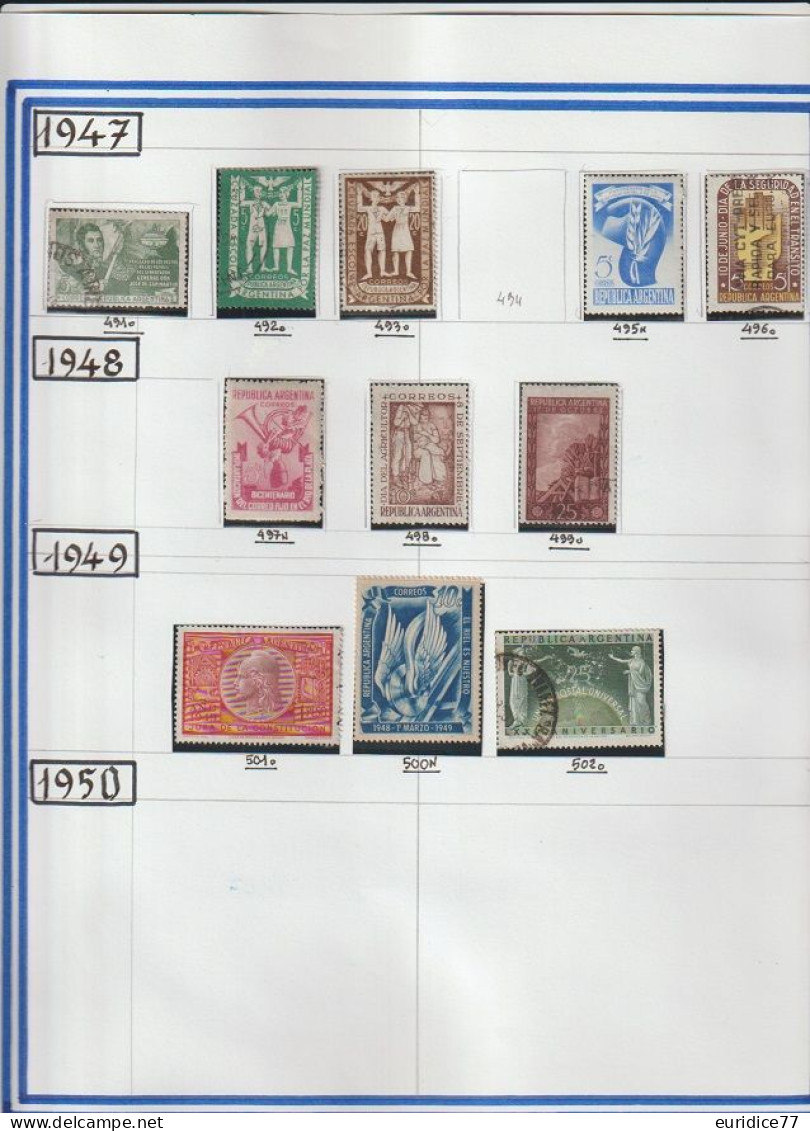 Coleccion de sellos Argentina 1858-1989 - Muy allto valor en catalogo