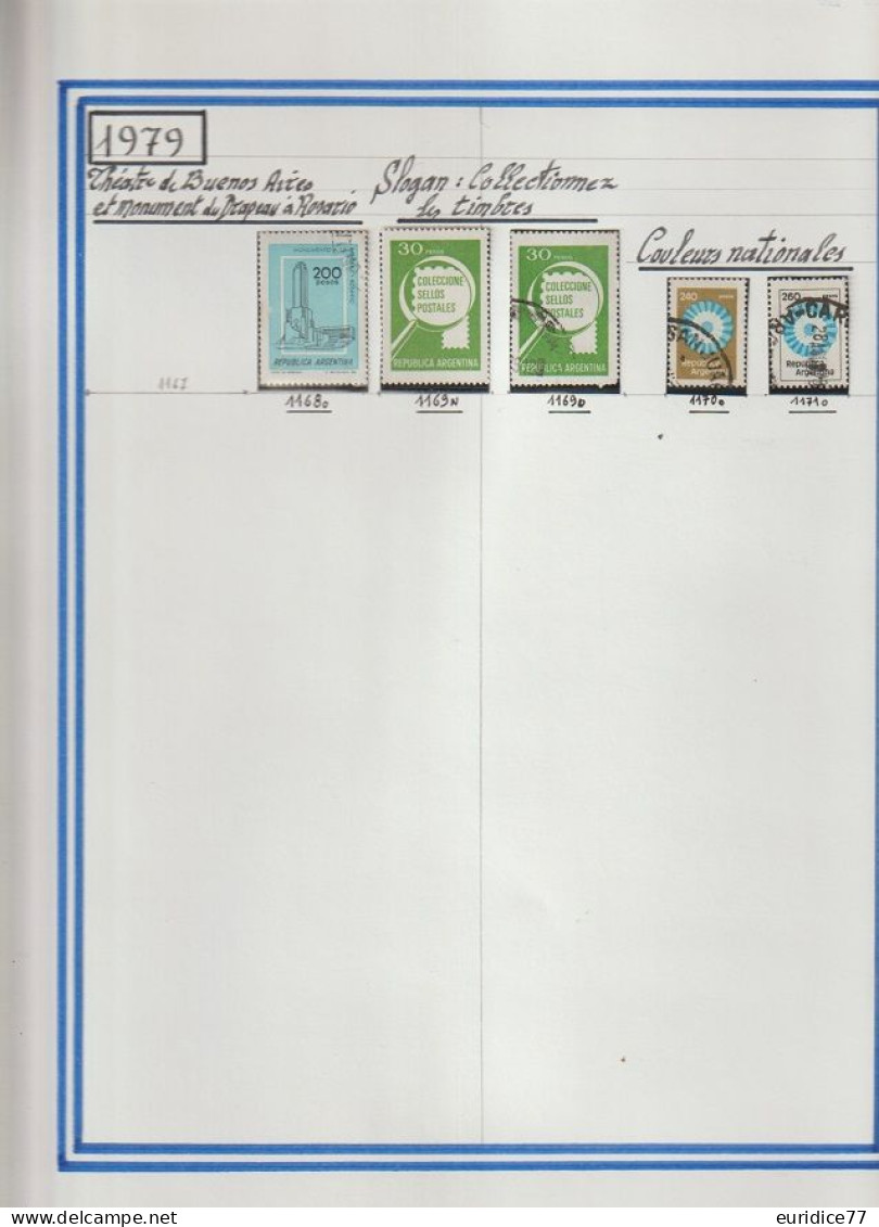 Coleccion de sellos Argentina 1858-1989 - Muy allto valor en catalogo