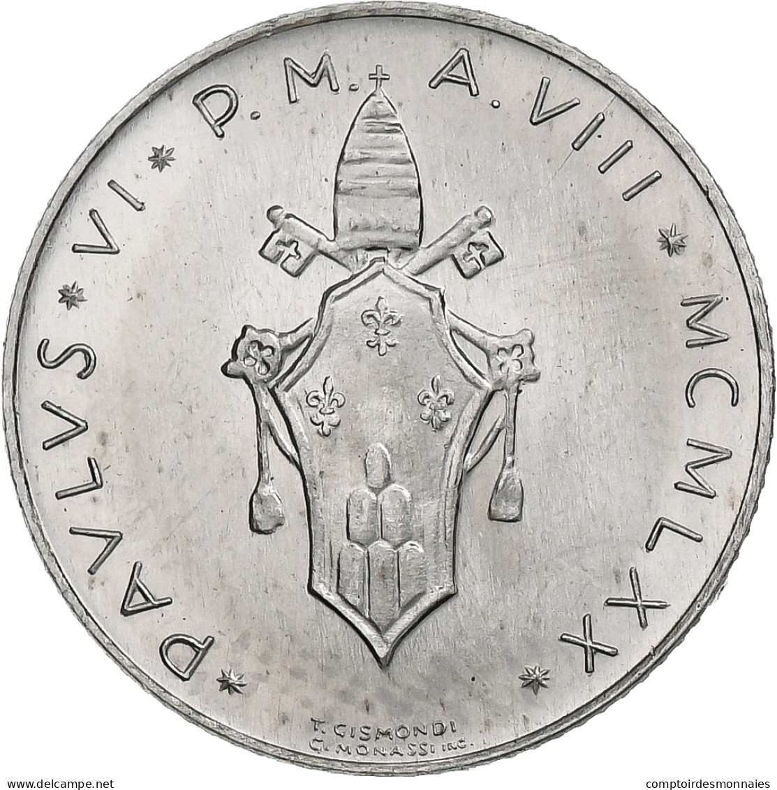 Vatican, Paul VI, 2 Lire, 1970 (Anno VIII), Rome, Aluminium, SPL+, KM:117 - Vaticaanstad