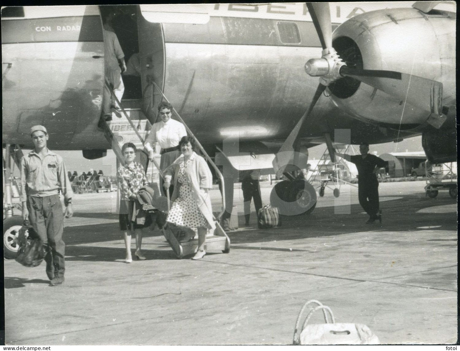 1963 ORIGINAL AMATEUR PHOTO FOTO CONVAIR IBERIA PLANE AVION AIRPORT AEROPUERTO PALMA MALLORCA BALEARES ESPANA SPAIN AT58 - Aviazione