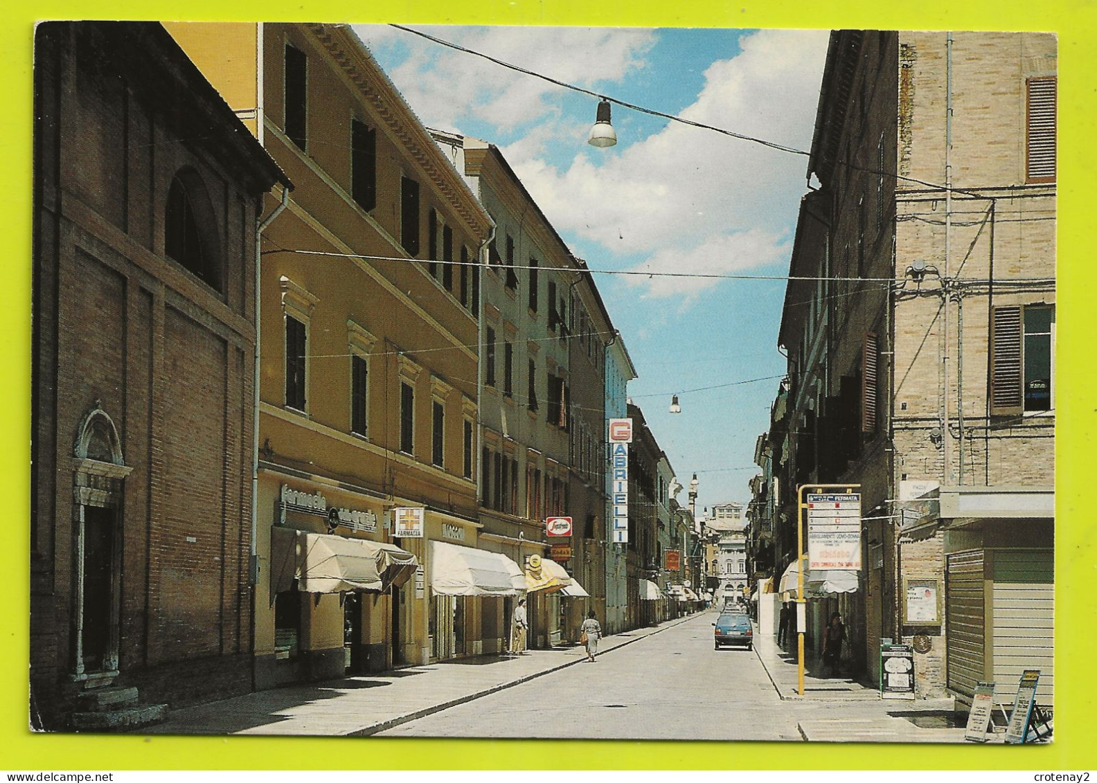 Italie JESI Vers Ancona Boulevard Matteotti En 1989 Pharmacie Magasins GABRIELLI Pub KODAK - Ancona