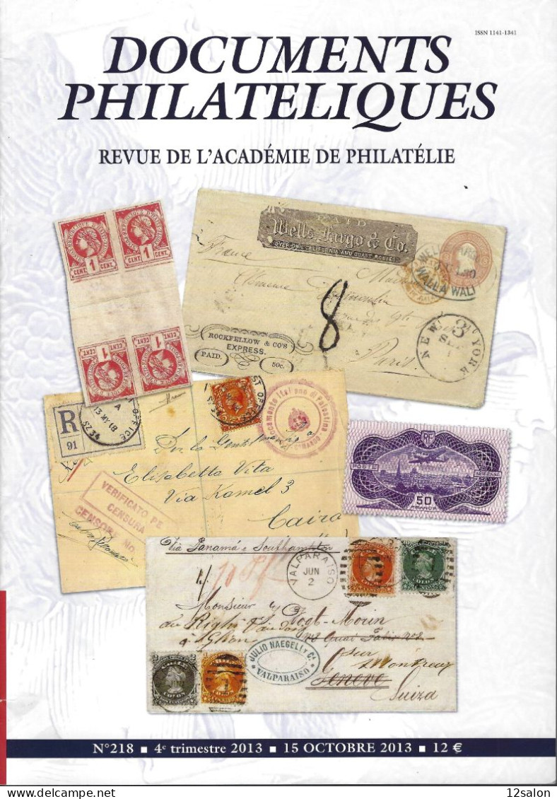 ACADEMIE DE PHILATELIE DOCUMENTS PHILATELIQUES N° 218 + Sommaire - Autres & Non Classés