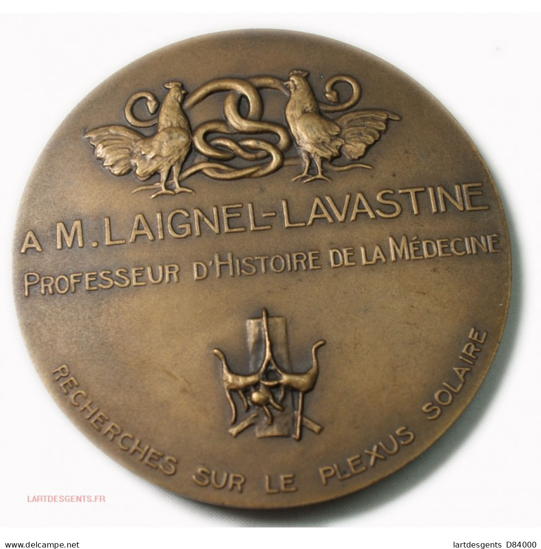 Médaille Pr. LAVASTINE Recherche Sur Le Plexus Solaire 1937 - Monarchia / Nobiltà