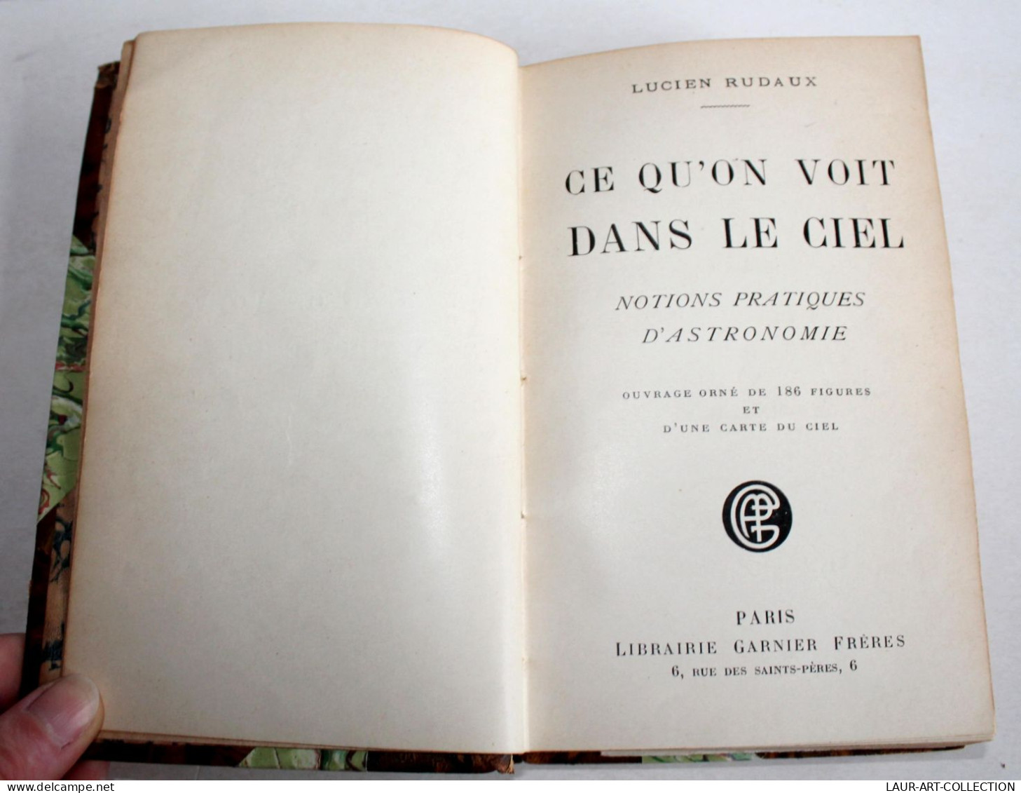 CE QU'ON VOIT DANS LE CIEL NOTIONS PRATIQUES D'ASTRONOMIE Par L. RUDAUX + CARTE / LIVRE ANCIEN XIXe SIECLE (2204.133) - Astronomía