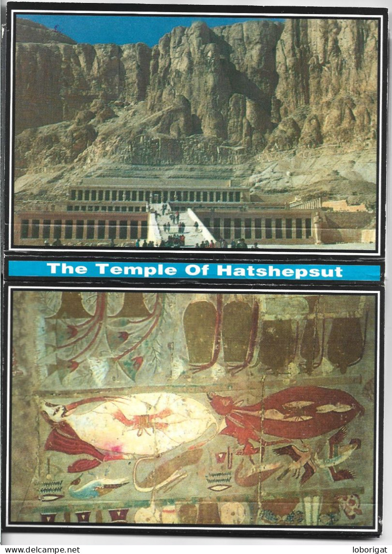 LIBRO FLEXO CON 18 VISTAS DEL TEMPLO MORTUORIO DE HATSHEPSUT.- ( EGYPT / EGIPTO ) - Sonstige & Ohne Zuordnung