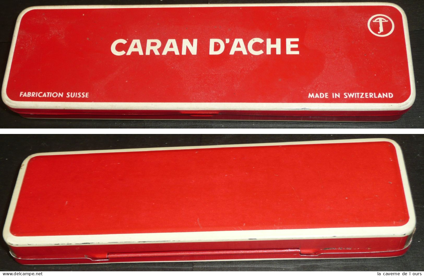 Rare Ancienne Boite De Crayons Rouge CARAN D'ACHE Genève Suisse Prismatec 101 - Autres & Non Classés