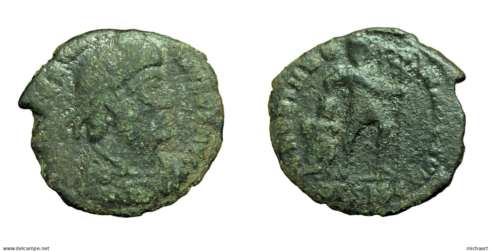 Roman Coin Valentinian I AE3 Nummus Siscia Bust / Emperor 04134 - La Fin De L'Empire (363-476)
