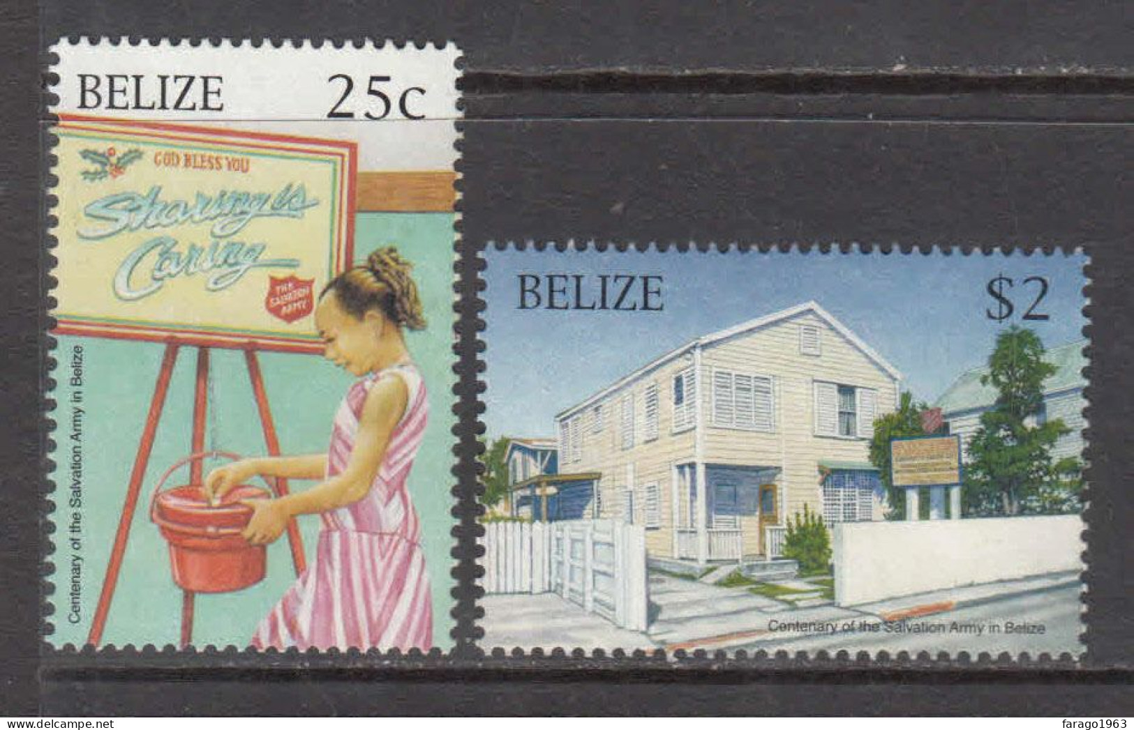 2015 Belize Salvation Army Complete Set Of 2 MNH - Belize (1973-...)