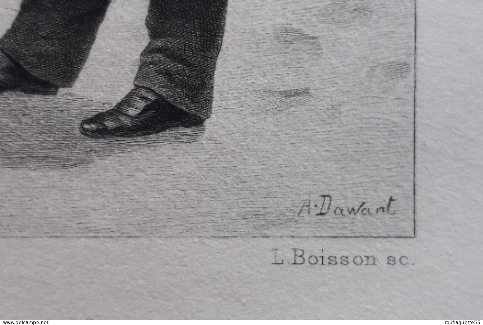 Gravure Ancienne, "le Louis D'Or", Gravée Par L. Boisson, D'après Une Peinture De A. Dawant, Imprimeur Ch. Wittmann - Prenten & Gravure