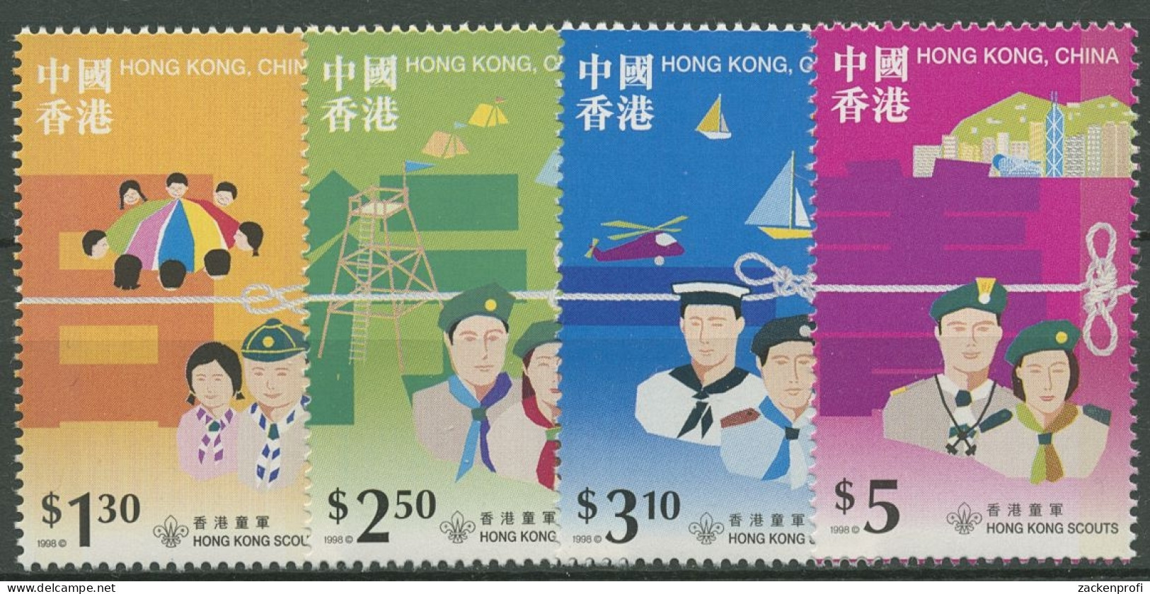 Hongkong 1998 Pfadfinder 849/52 Postfrisch - Unused Stamps