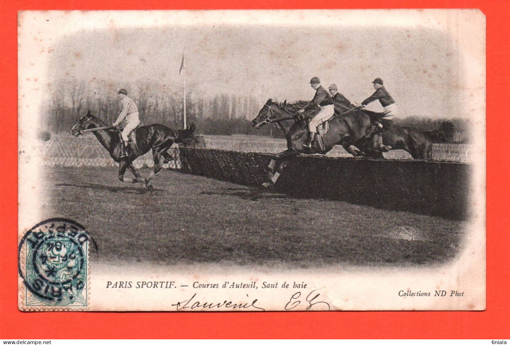 PARIS SPORTIF   COURSES D AUTEUIL  Saut De Haie  ( Chevaux, Jockey Hippodrome, Hippisme )F 21499 - Hippisme