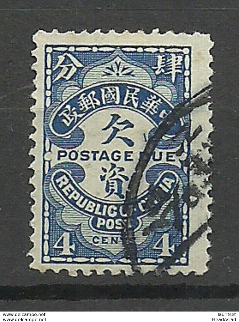 CHINA 1913 Postage Due Portomarke Michel 45 O - 1912-1949 Repubblica